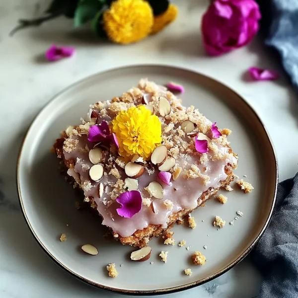 DELIGHTFUL ROSE HONEY ALMOND CAKE SQUARES RECIPE