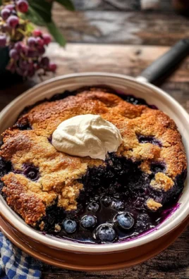 Easy Blueberry Ginger Cookie Cobbler.