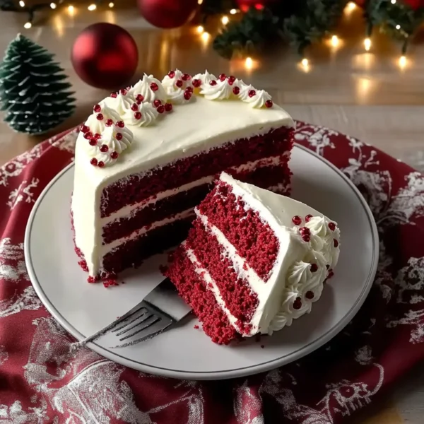 Festive Southern Red Velvet Christmas Cake
