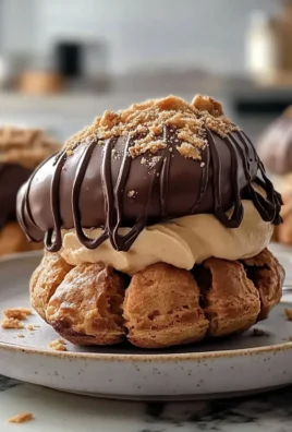 Peanut Butter & Chocolate Cream Puffs