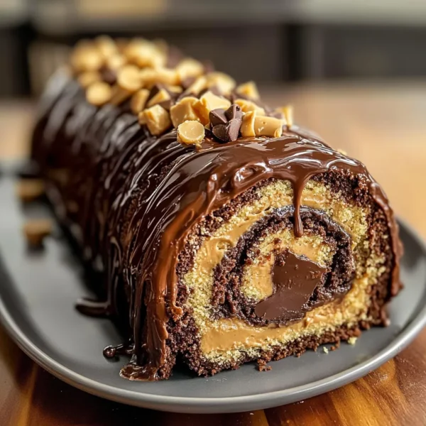 Peanut Butter Cup Chocolate Roll