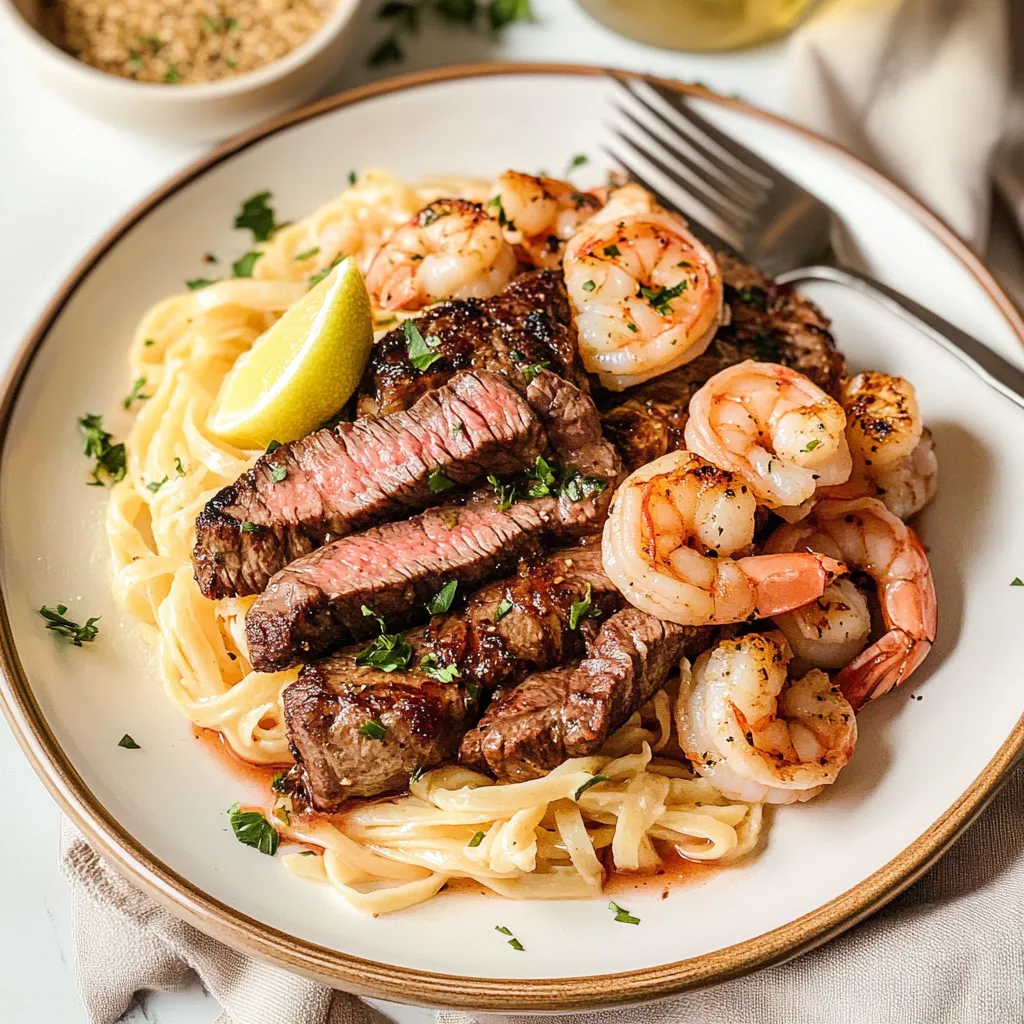 Perfect Steak and Shrimp Scampi