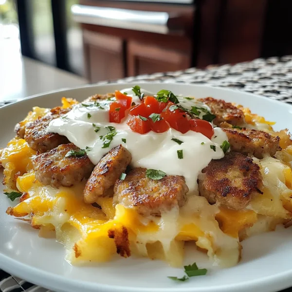 Sausage Hashbrown Breakfast Dish