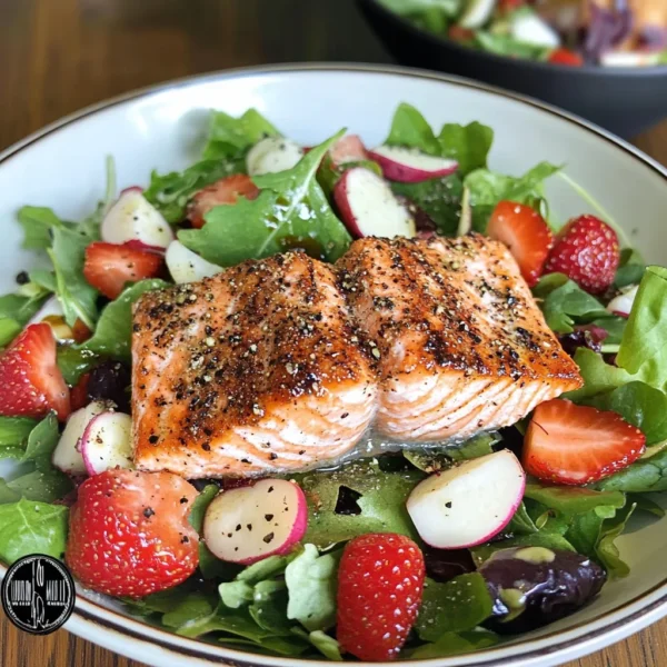 Strawberry Fields Salmon Salad Recipe + Video