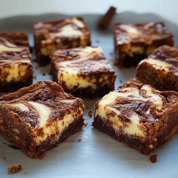 Swirled Vanilla Cheesecake and Chocolate Brownie Bars