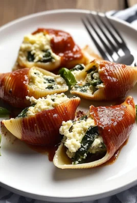 Vegan Stuffed Ricotta Shells With Spinach