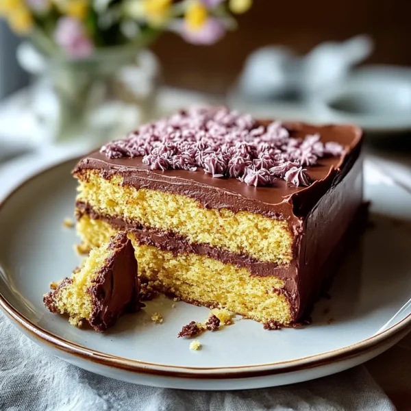 Yellow Sheet Cake: Irresistibly Sweet with Chocolate Frosting