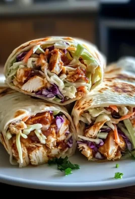 BBQ Chicken Coleslaw Wraps