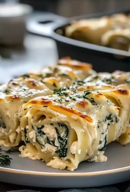 Creamy Chicken Alfredo Spinach Lasagna Rolls - Easy Comfort Food Recipe