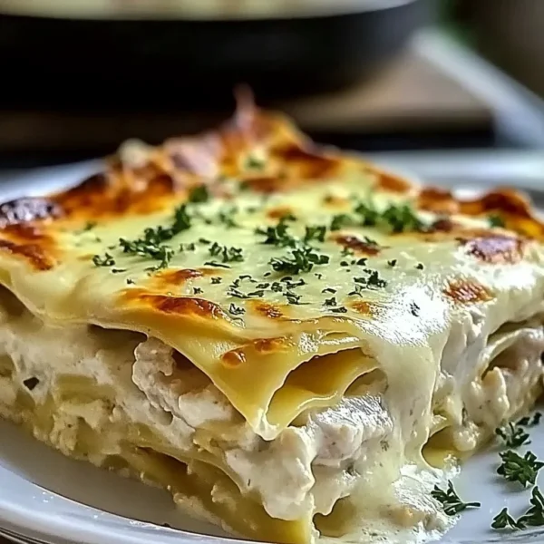 Creamy Chicken Lasagna with White Sauce