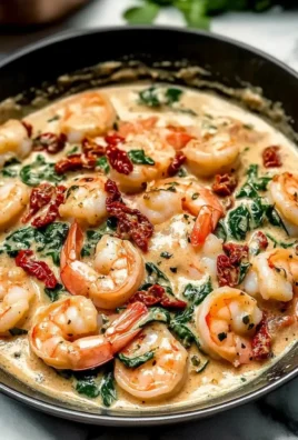 Creamy Tuscan Shrimp with Sun-Dried Tomatoes and Spinach Recipe