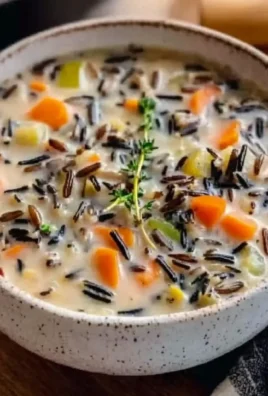 Creamy Wild Rice Soup with Vegetables and Herbs Recipe