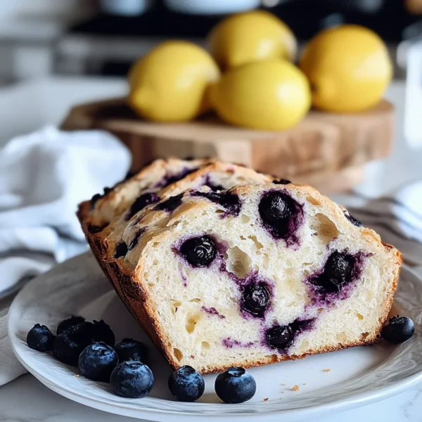 Easy Lemon Blueberry Sourdough Bread Recipe
