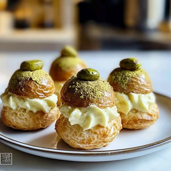 Indulgent Pistachio Cream Puffs That Melt in Your Mouth Recipe