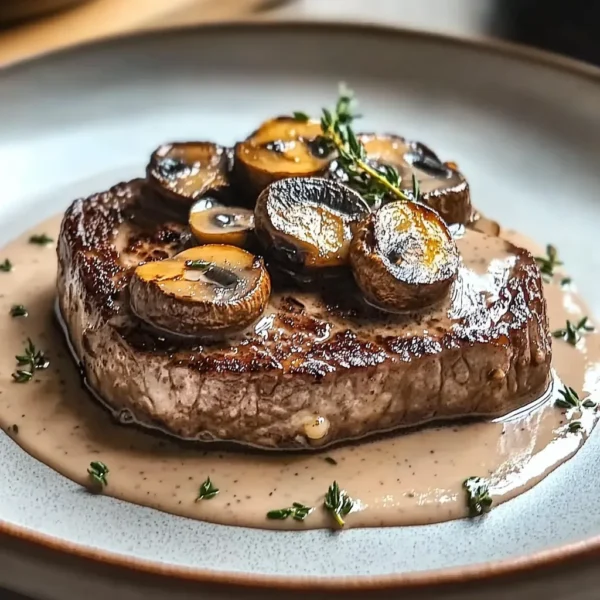 IRRESISTIBLE STEAK WITH MUSHROOM SAUCE RECIPE FOR DINNER