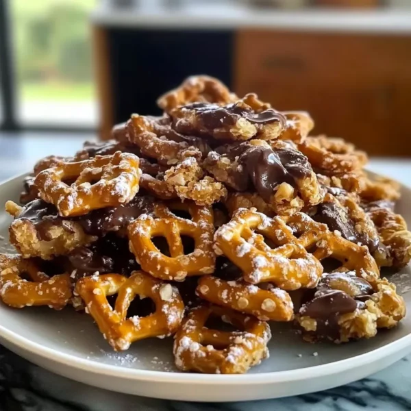 No-Bake Peanut Butter Pretzel Clusters