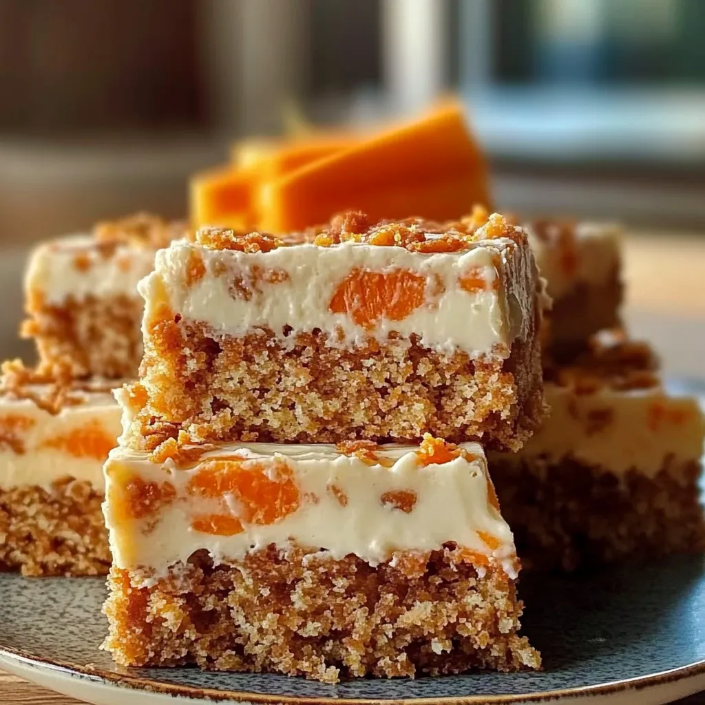 No Sugar Cottage Cheese Carrot Cake Bars
