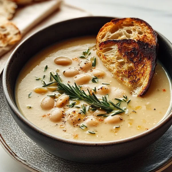 Rosemary and Roasted Garlic White Bean Soup Recipe