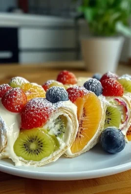 Creamy Fruit Salad Rollups