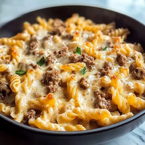 Creamy Slow Cooker Beef Pasta