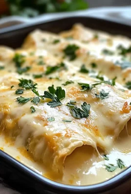 CREAMY WHITE CHICKEN ENCHILADAS RECIPE