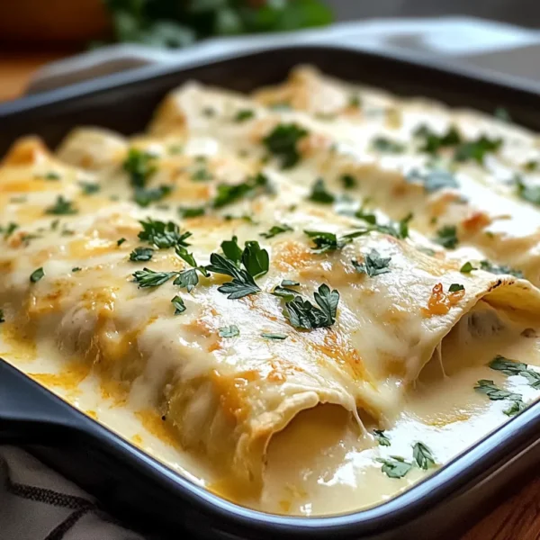 CREAMY WHITE CHICKEN ENCHILADAS RECIPE