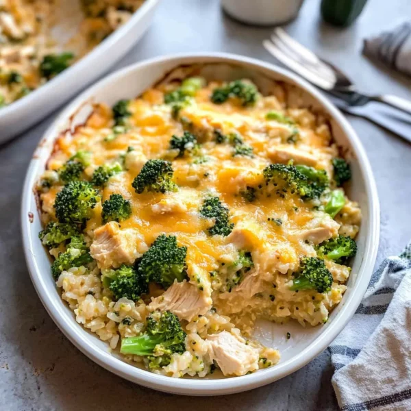 Easy Chicken Broccoli Rice Casserole