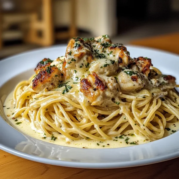 Easy Creamy Cajun Chicken Spaghetti with Garlic Mozzarella Sauce