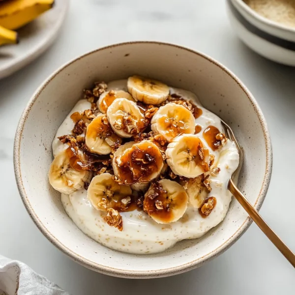 High-Protein Caramelized Banana Yogurt Bowl