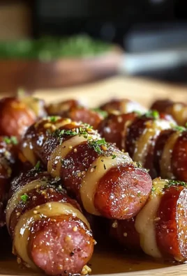 Mustard Hasselback Kielbasa Bites