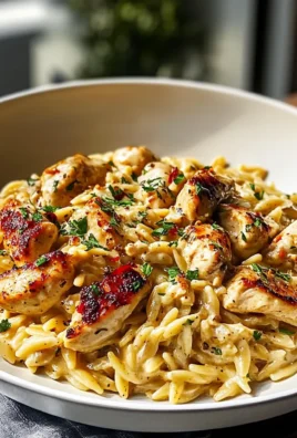 One Pot Cajun Chicken Alfredo Orzo