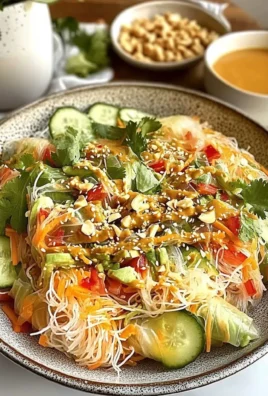 Spring Roll Salad With Peanut Dressing