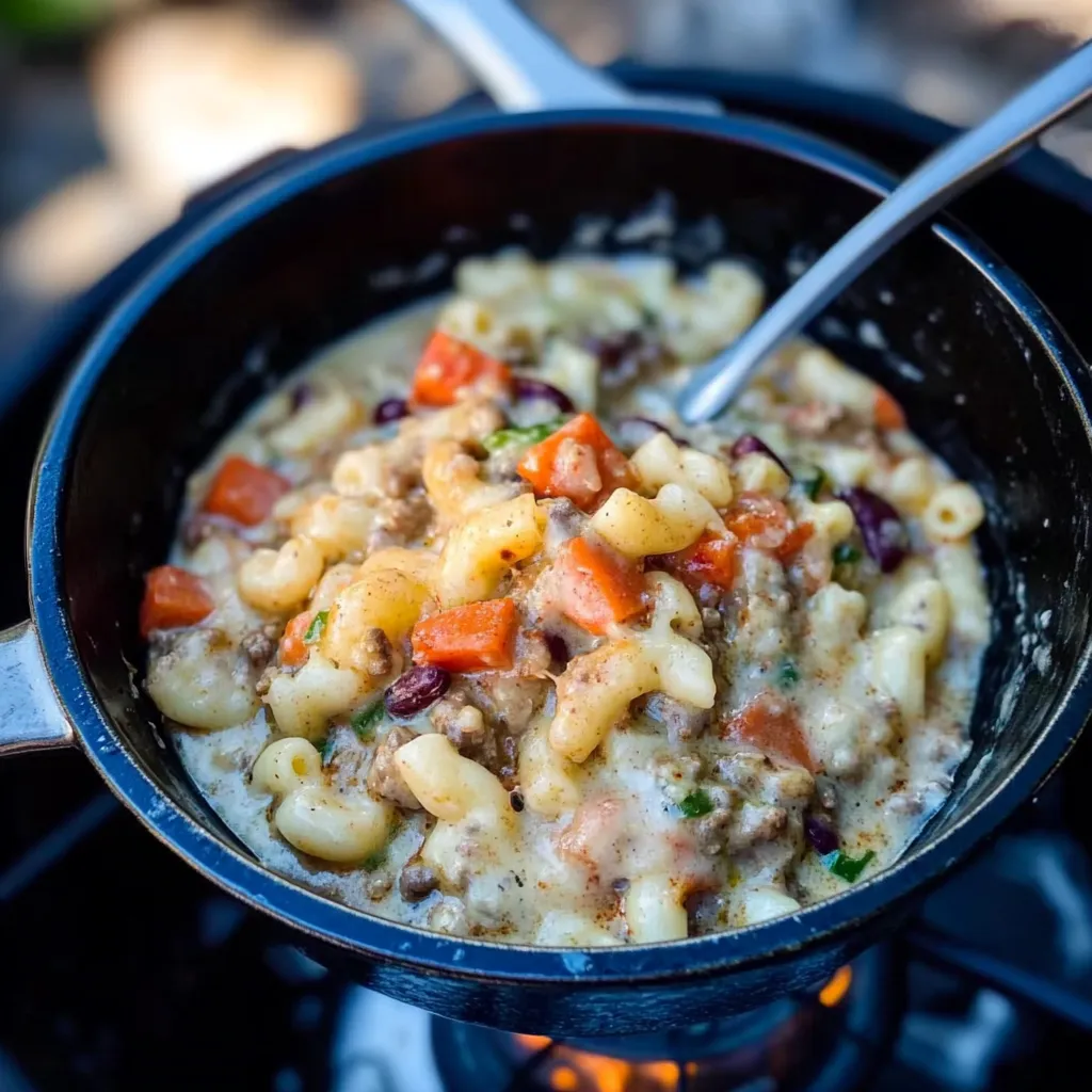One Pot Chili Mac Camping