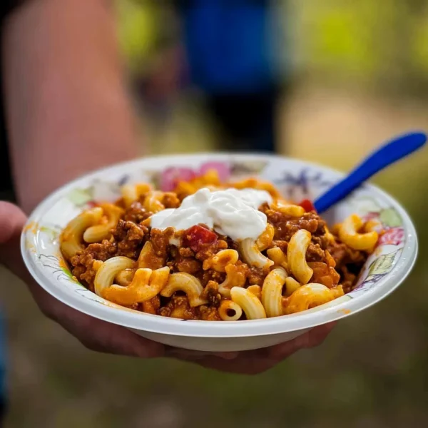Campfire Cheater Chili Mac Skillet