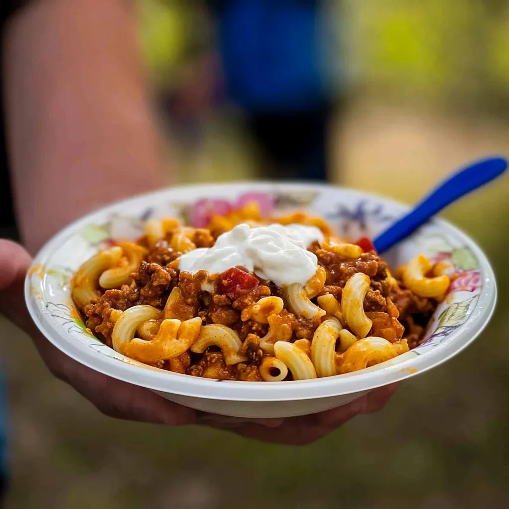 Campfire Cheater Chili Mac Skillet