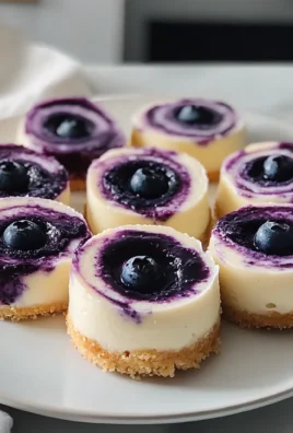 Juicy Mini Lemon Blueberry Cheesecakes