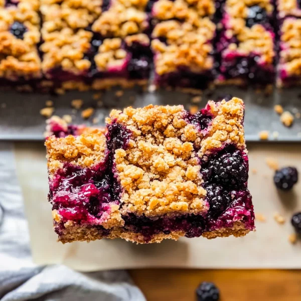 Blackberry crumble bars