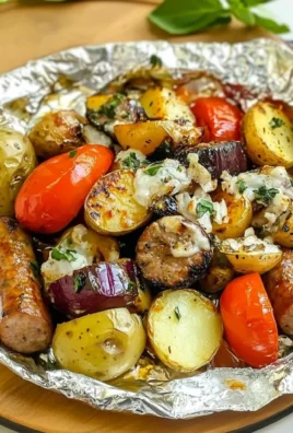 Grilled Sausage, Vegetable & Potato Foil Packets (Easy Meal)