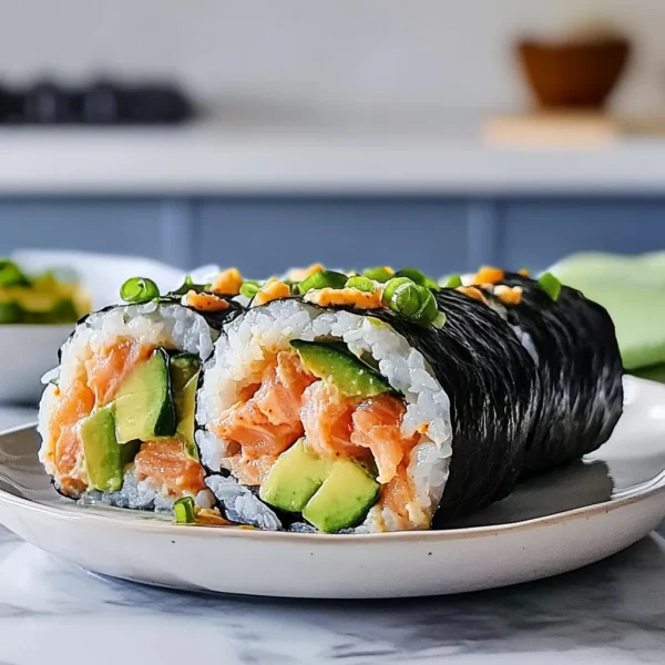 Spicy Salmon Sushi Roll-Ups
