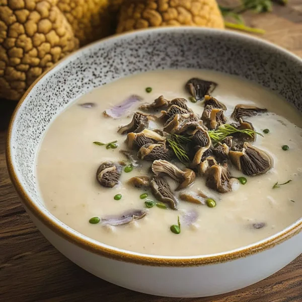 CREAM OF FRESH MOREL MUSHROOM SOUP