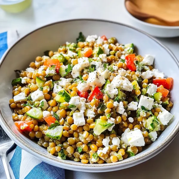 Lemony Lentil Salad with Feta