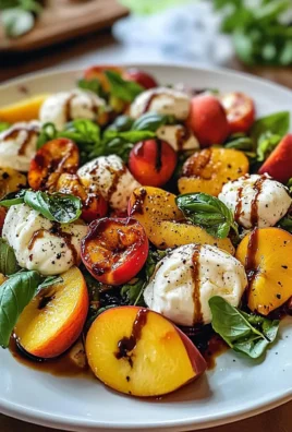 Fresh Peach Burrata Salad Recipe with Basil & Balsamic
