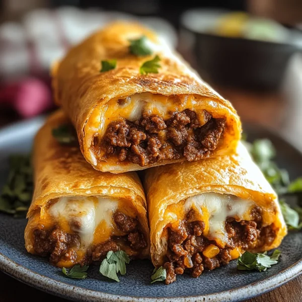 Beef and Cheese Chimichangas Recipe