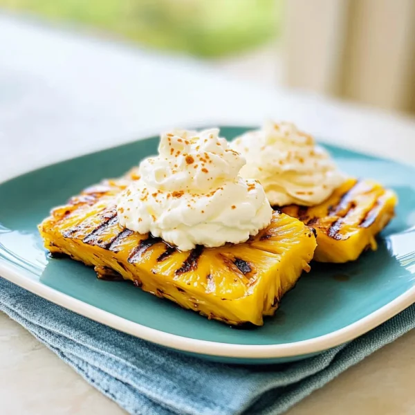 Grilled Pineapple with Mascarpone Whipped Cream Recipe