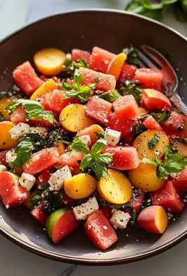 Watermelon Peach Salad